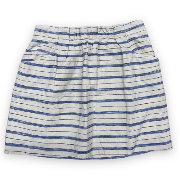 J. Crew Linen Striped Mini Skirt Size 4 Style 43839 - Picture 4 of 8